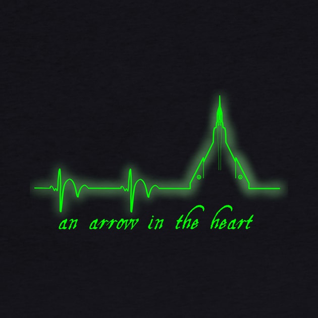 Arrow in the Heart Green by Amberchrome